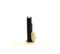 TOURMALINE SCHORL + FELDSPATH - Pierre Naturelle en Provenance du Pakistan, Shigar Valley - Cristal Noir Brillant 14.5 ct - Certificat d'Authenticité Inclus 29 x 10 x 7 mm Noir G