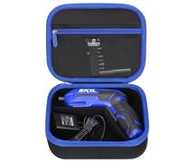 Tourmate Étui de voyage rigide pour tournevis sans fil SKIL 4 V SD561802 - Sac de transport de protection (étui uniquement) (noir et bleu)