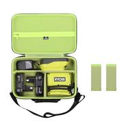 Tourmate PCL001B Boîtier de rangement rigide pour batterie de compresseur haute pression Ryobi RPI18-0 18 V ONE+ Noir et vert, M
