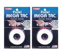 Tourna Blister DE 3 sur Grip Mega TAC Padel Blanc (Lot de 2)