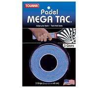 Tourna Grip – Grip Mega TAC pour Padel – Bleu – Adulte Unisexe – Taille Unique – Blister de 3