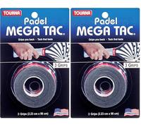 Tourna Blister DE 3 sur Grip Mega TAC Padel Noir (Lot de 2)