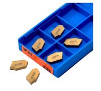 Tournage de plaquettes indexables en carbure Fraise en alliage d'aluminium dur SP200 NC3020 PC9030 SP300 NC3030, outil de tournage tour à utiliser for l'acier inoxydable 10 pièces(SP300 NC3030)