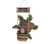 Tournantes à pour Animaux d'extérieur, Tournantes à pour Animaux en Bois | Ornement Suspendu écureuil - Sculptures cinétiques en Bois, Ornement extérieur pour Jardin, Patio, ameublement