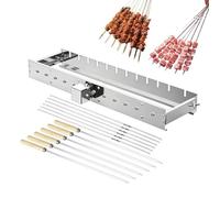 Tourne-Brochettes Tourne-Barbecue À Largeur Réglable Avec Brochettes