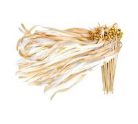 Tourne de ruban de célébration - Bell Streamers bâtons, envoyez des rubans Favors | Décorations de fête de fée à main-d'œuvre, 50 pièces outil de mariage de mariage, Bells Flux Bells Ensemble pour les