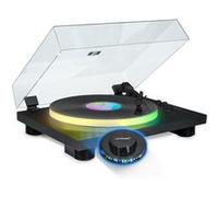 Tourne Disque 33/45/78 tours Bluetooth avec Plateau Lumineux LED - Big Ben PARTYBTTDLIGHT, 6W RMS, Lumière OVNI LED