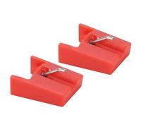 Tourne-Disque Aiguille Saphir À Pointe En Céramique Aiguille Remplacement De La Pointe Du Stylet Pour Platine Phonographique Compatible Avec Les Tourne-Disques Crosley Fisher Ion Otto Rouge Pack De 2