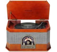 Tourne-disque amplifié - RICATECH - RMC82 - 3 vitesses - Radio AM/FM - Port USB
