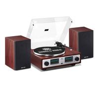 Tourne-disque ANGELS HORN Vintage Hi-Fi Bluetooth avec haut-parleurs intégrés