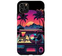 Tourne-disque audio en vinyle Synthwave pour technicien AV Coque pour iPhone 11 Pro Max