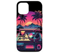 Tourne-disque audio en vinyle Synthwave pour technicien AV Coque pour iPhone 12/12 Pro