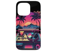 Tourne-disque audio en vinyle Synthwave pour technicien AV Coque pour iPhone 13 Pro