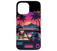 Tourne-disque audio en vinyle Synthwave pour technicien AV Coque pour iPhone 13 Pro Max