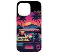 Tourne-disque audio en vinyle Synthwave pour technicien AV Coque pour iPhone 14 Pro Max