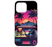 Tourne-disque audio en vinyle Synthwave pour technicien AV Coque pour iPhone 16 Pro Max