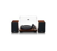 Tourne-disque avec amplificateur intégré et Bluetooth® plus 2 haut-parleurs externes Lenco LS-600WA Noyer