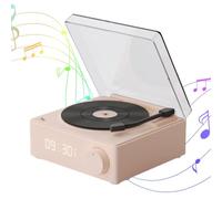 Tourne-disque avec haut-parleurs - Haut-parleur sans fil avec réveil, haut-parleurs de voyage sans fil, haut-parleurs intelligents pour cour, activités de plein air
