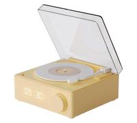 Tourne-disque avec haut-parleurs,Haut-parleurs de platine,Haut-parleur de platine avec haut-parleur sans fil réveil - Tourne-disque vertical, haut-parleurs tournants intelligents pour plage, cyclisme