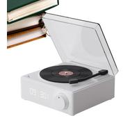 Tourne-disque avec haut-parleurs,Haut-parleurs pour platines filaires | Haut-parleur sans fil pour platines verticales avec alarme - Tourne-disque vertical, haut-parleurs tournants intelligents pour