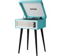 Tourne-Disque Avec Support,3 Vitesses Avec Haut-Parleurs Intégrés Et Pieds Amovibles,Enregistreur Usb Bluetooth,Entrée Auxiliaire (Bleu)