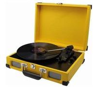 Tourne-Disque avec Transmission à Courroie Jaune