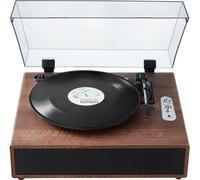 Tourne-disque Bluetooth entraînement par courroie - Haut-parleur 3 vitesses 10W - Tourne-disque 18/25/30cm - Lecteur vinyle de haute qualité - Design rétro