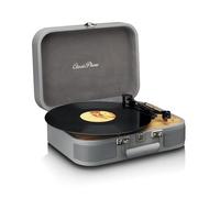 Platine vinyle rétro Bluetooth avec haut-parleurs intégrés TT-116GY Noir