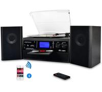 ! Tourne-Disque Bluetooth Viny Pour Cd, Cassette, Radio Am/Fm Et Entrée Auxiliaire, Port Usb Et Encodage Sd, Télécommande, Avec Haut-Parleurs Stéréo Autonomes[L855]