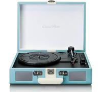 Tourne-Disque By Lenco Tt-110-Tourne-Disque-33,45 Et 78 Rpm-Bluetooth-Transmission Par Courroie-2 Haut-Parleurs-Aux-In,Rca-Out,3,5 Mm-Bleu/Blanc