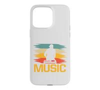 Tourne-Disque DJ rétro Silhouette Music Festival Coque pour iPhone 15 Pro Max