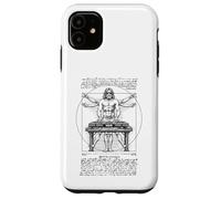 Tourne-disque DJ Vitruvian Man Leonardo Da Vinci Club Music Coque pour iPhone 11