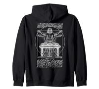 Tourne-disque DJ Vitruvian Man Leonardo Da Vinci Club Music Sweat à Capuche