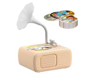 Tourne-Disque éducatif Rechargeable pour Enfants avec 96 Cartes et 8 Cartes d'enregistrement pour Filles et garçons