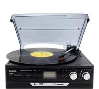Tourne-Disque en Vinyle avec Haut-parleurs Bluetooth, Valise Portable à 3 Vitesses, phonographe Vintage, Audio amélioré, décor rétro en Cadeau | Enregistreur USB