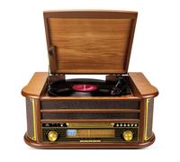 Evidence Acoustics Tourne-disque EA-PL400 – Vinyle 33/45/78, CD, Cassette, Bluetooth, FM, USB, Bois