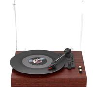 Tourne-disque, haut-parleurs stéréo intégrés, cartouche de lecture amovible, oxyde de fer rouge