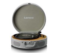 Platine vinyle rétro en bois avec haut-parleurs intégrés, Bluetooth et cellule AT3600L LS-66GY Gris