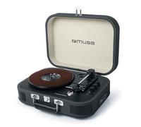 Tourne-disque Muse MT-201 Noir avec lecture et enregistrement audio USB, Bluetooth 4.0 et 2 enceintes intégrées