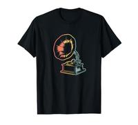 Tourne-Disque Oldschool Vintage Phonograph Gramophone T-Shirt Graphique avec Valeur