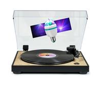 Tourne Disque Platine vinyle Thomson TT300 - BOIS/NOIR - 33/45 tours, Lecture/retour du bras auto. Ampoule DIAMS couleurs LED