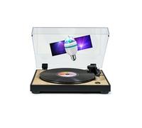 Tourne Disque Platine vinyle Thomson TT300 - BOIS/NOIR - 33/45 tours, Lecture/retour du bras auto. Ampoule DIAMS couleurs LED