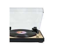 Tourne Disque Platine vinyle Thomson TT300 - BOIS/NOIR - 33/45 tours, Lecture/retour du bras auto. Ampoule DIAMS couleurs LED
