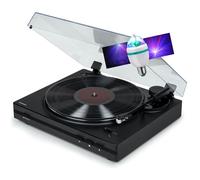 Tourne Disque Platine vinyle Thomson TT350 NOIR 33/45 trs, Lecture/retour du bras automatique, Ampoule DIAMS couleurs LED inclus
