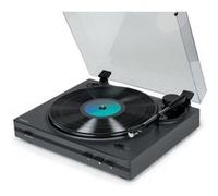 Tourne Disque Platine vinyle Thomson TT355 NOIR 33/45 trs, Lecture/retour du bras automatique,Ampoule DIAMS couleurs LED inclus