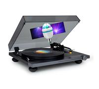 Tourne Disque Platine vinyle Thomson TT700 Sortie RCA - (33/45 Tours) - Finition Alu , Ampoule DIAMS couleurs LED inclus