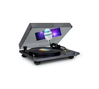 Tourne Disque Platine vinyle Thomson TT700 Sortie RCA - (33/45 Tours) - Finition Alu , Ampoule DIAMS couleurs LED inclus