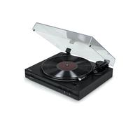 Tourne Disque Pré-amplifié Thomson TT350 NOIR 33/45 tours, Lecture et retour du bras automatique, tête de lecture Audio-Technica