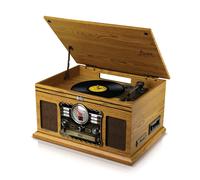 Tourne-Disque Retro- Britz - 50W- 33/45/78 Tours - USB SD/Bluetooth Radio FM/Lecteur CD/Cassette - 2 HP Stéréo - Bois