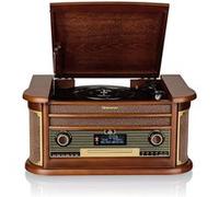 Tourne-Disque Roadstar HIF-1996D+BT - 33/45/78 Tr/Min, Radio Dab+/FM, CD/CDR/CDRW/CD-MP3, Cassette, Bluetooth, USB, rétro, Bois